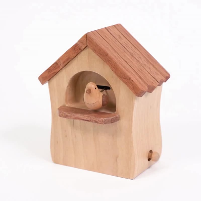 【鳥語樹屋】原木律動音樂盒 可愛動物 禮物 | Wooderful life - 擺飾/家飾品 - 木頭 咖啡色