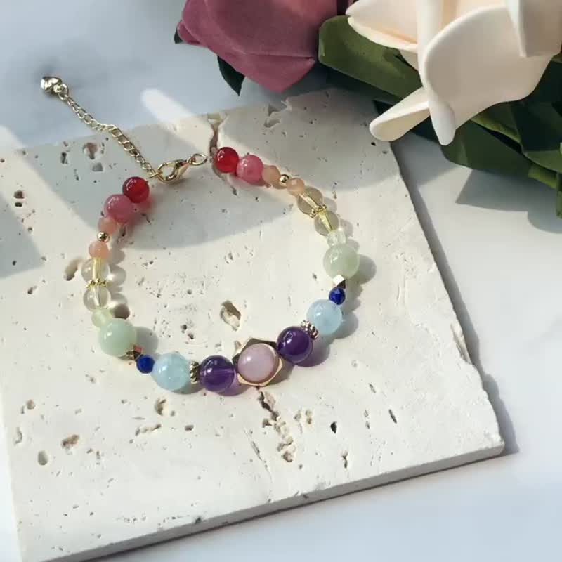 [Crystal Mine Bracelet] LOVE WINS Rainbow Crystal Bracelet/PRIDE/Six Colors Rainbow - Bracelets - Crystal 