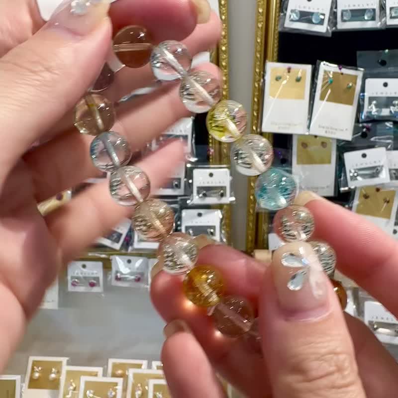精品自用冰彩托帕石水晶手珠10.5mm41.22g增強表達能力說服力 - 手鍊/手環 - 水晶 多色