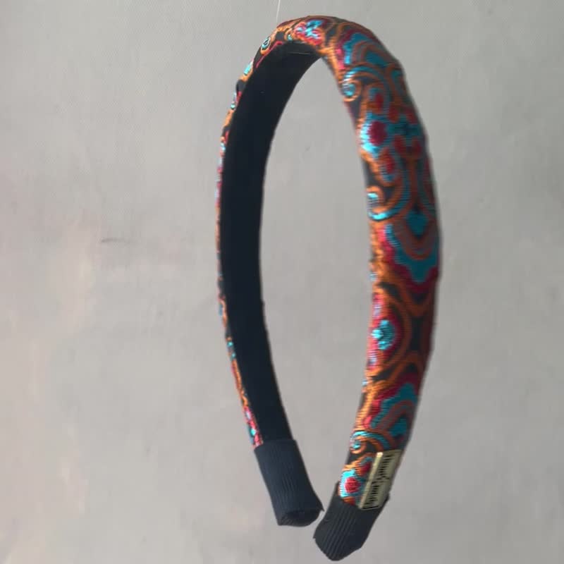 100% Handmade Headband - Embroidered Ribbon - Slim Style - Tibetan Style - ที่คาดผม - ผ้าไหม 