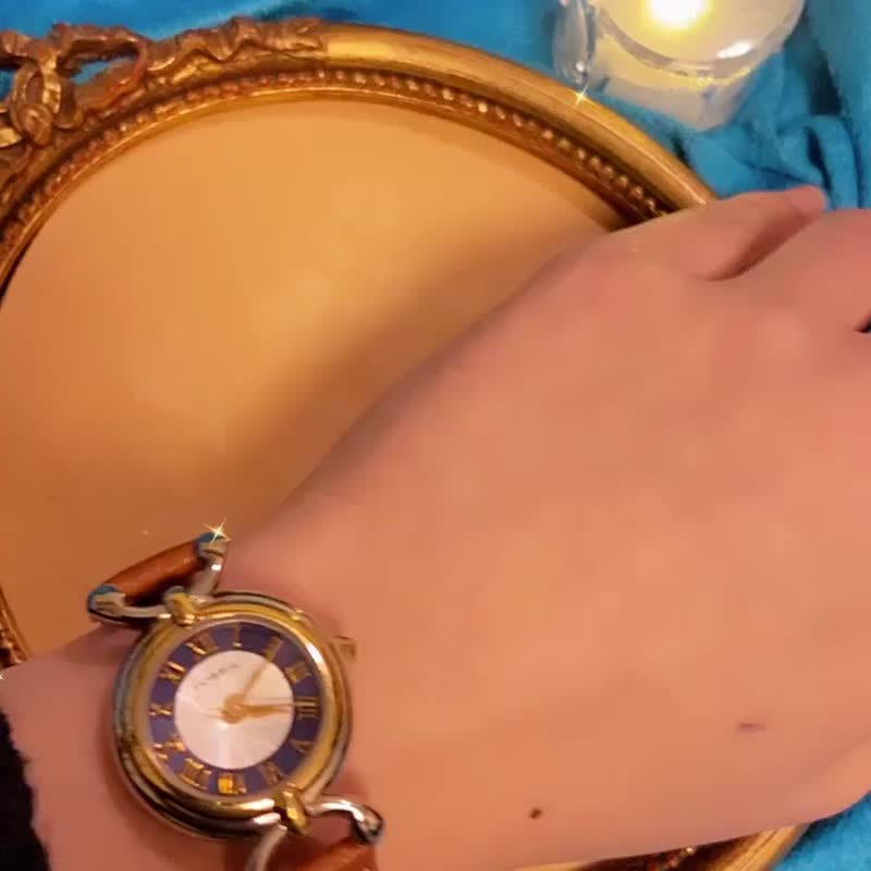 Fossil 藍金圈折射錶面手錶 - 對錶/情侶錶 - 其他金屬 黑色