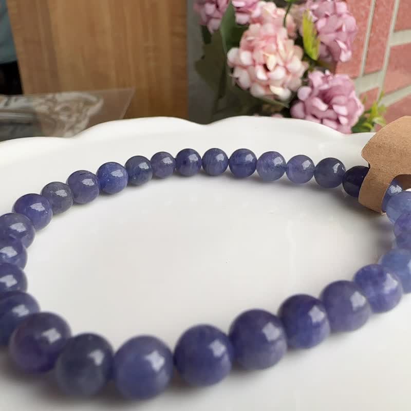 心忱-坦桑石手串6-6.5mm - 手鍊/手環 - 水晶 紫色