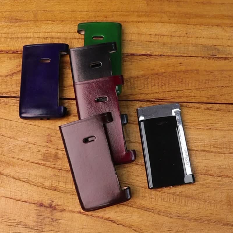 適用於法國都彭打火機Slim7minijet保護套S.T.Dupont手工皮套 - 居家收納/收納盒/儲物盒 - 真皮 多色
