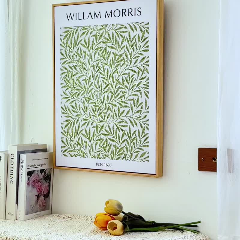 【微瑕特惠】【福利品】William Morris 綠柳- 臥室掛畫/簡約風 - 海報/掛畫/掛布 - 棉．麻 綠色