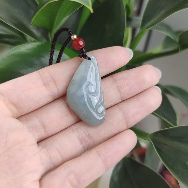 Natural Burmese Jadeite Pendant Necklace Product A - สร้อยคอ - หยก สีเขียว