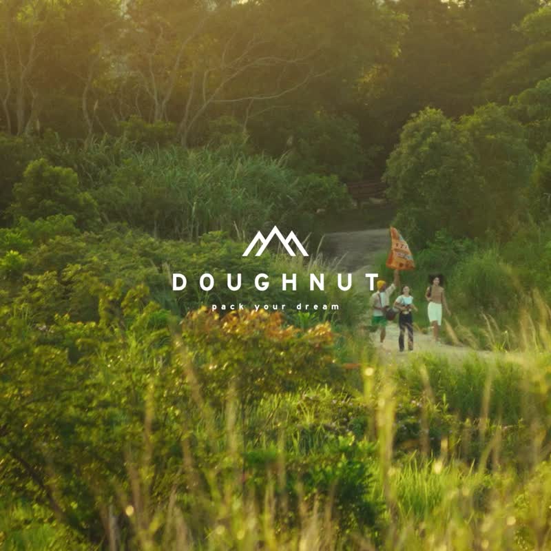 [DOUGHNUT] Water-repellent 3-way detachable bucket bag with oblique/side/back drawstring-Lake Blue HA - Messenger Bags & Sling Bags - Nylon Blue