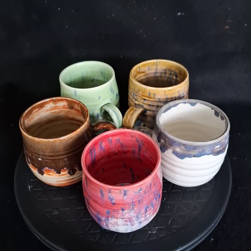 Streamer Ceramic Coffee Cup - Mugs - Pottery Multicolor