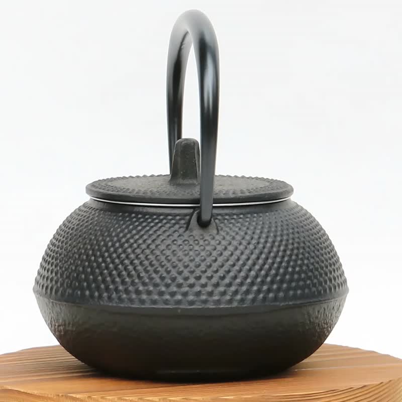 岩鑄 南部鐵器 鐵瓶 鐵壺兩用茶壺 3型新Arare 0.32L 日本製 - 茶壺/茶杯/茶具 - 其他金屬 黑色
