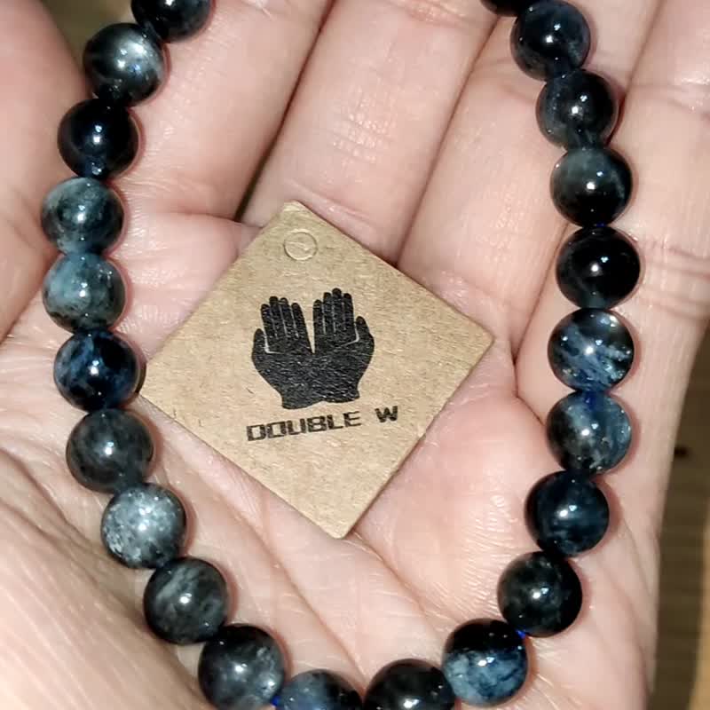 [Customized product] Devil's Aquamarine 5-13mm Aquamarine bracelet natural crystal - Bracelets - Crystal Blue