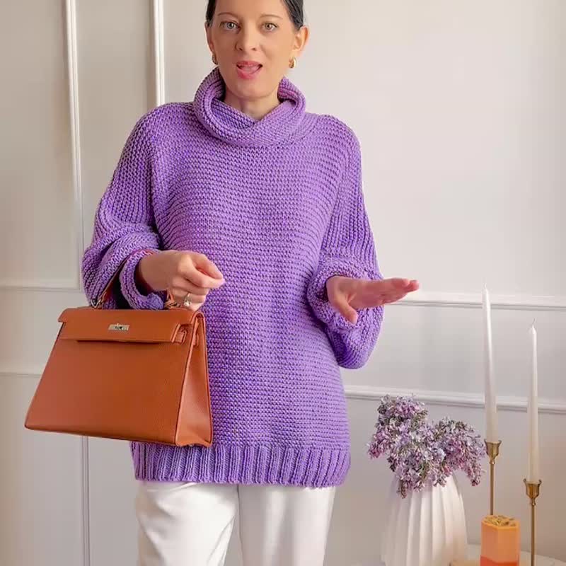 Summer sweater for women Oversized sweater Cotton sweater for women - 女毛衣/針織衫 - 棉．麻 