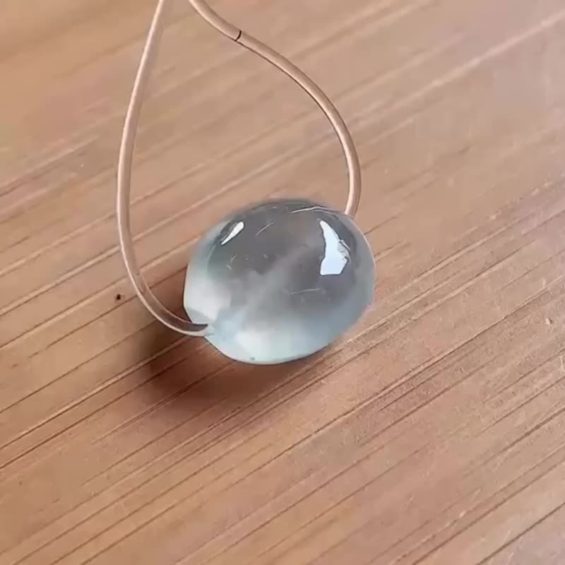 冰種翡翠天然翡翠A玉吊墜頸鏈 • 高冰種翡翠路路通 - 項鍊 - 玉石 