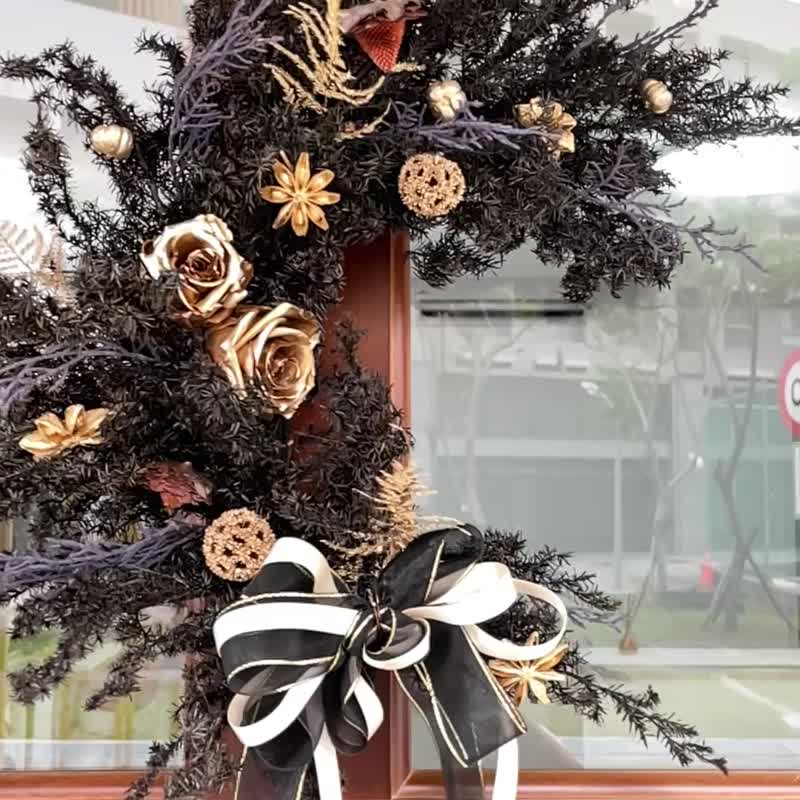 Star and Moon Christmas Wreath/Christmas Wreath/Christmas Decoration/Christmas Gift/Customized - ช่อดอกไม้แห้ง - พืช/ดอกไม้ 