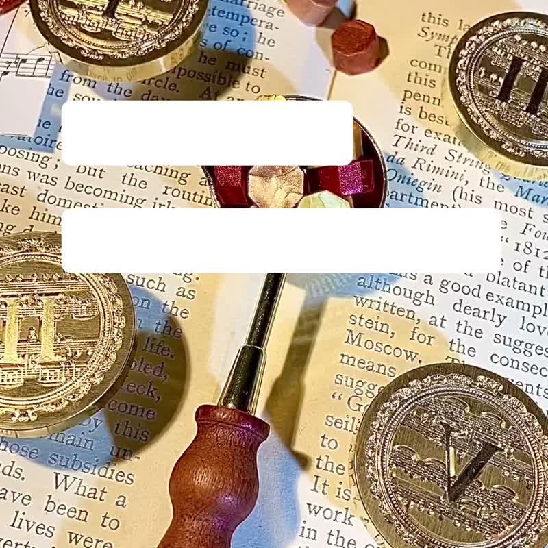 シーリングスタンプ　ヘッド　ローマ数字　2 音楽　楽器　楽譜 - 印章/印台 - 橡膠 