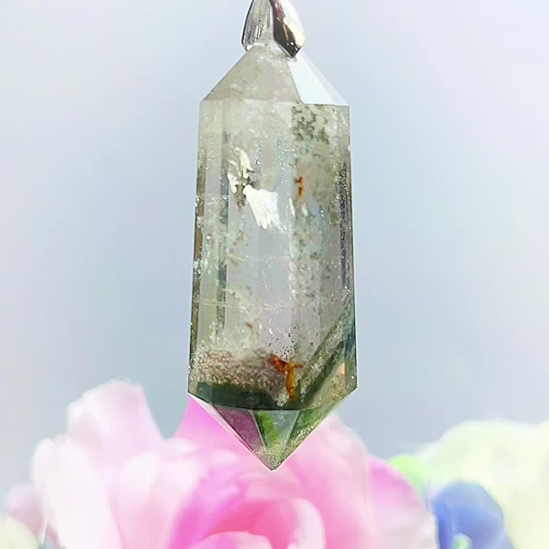 No.15 稀有綠幽靈水晶 項鍊 彩幽靈 vogel 沃格爾 吊墜 幽靈 靈擺 - 項鍊 - 水晶 多色