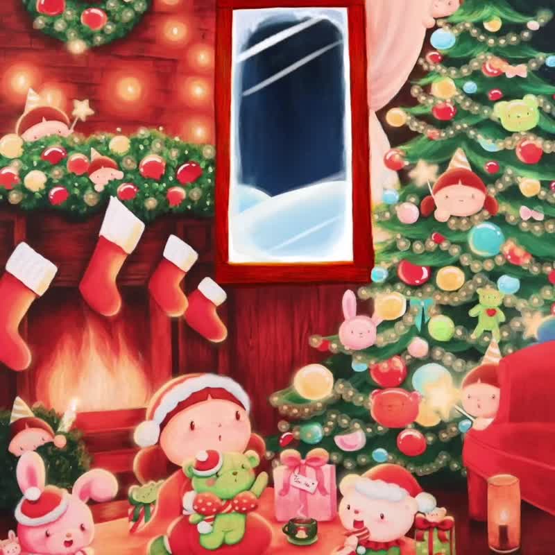 Silent Christmas Wish | X'MAS Postcard - 卡片/明信片 - 紙 多色