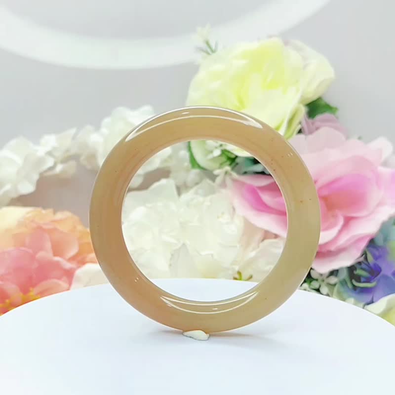 NO.175藕粉冰糖圓鐲 內徑 52MM 圈口 佘太翠玉鐲 手環 圓條 手鐲 - 手鍊/手環 - 玉石 多色