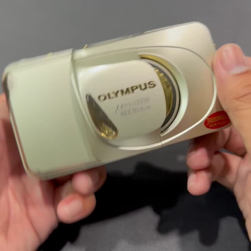 135 Film Olympus Mju Zoom Wide 80 Deluxe Portable Film Camera Film 85% New Meow - Cameras - Plastic Gold