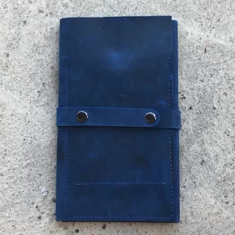 真皮針盒 針織組織者 針織針組織者 - 編織/刺繡/羊毛氈/縫紉 - 真皮 藍色