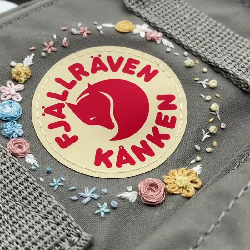 elle custom embroidery:: Kanken embroidery customization:: Kanken Sling Pink Spring Day - Backpacks - Waterproof Material Pink