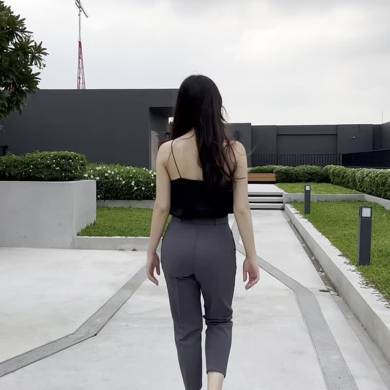 Billie Slim 修身褲 | 灰色| 暢銷 | 上班及休閒 - 女長褲 - 環保材質 灰色