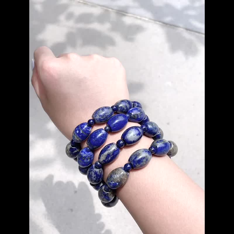 Tranquil Ocean | Lapis Lazuli Calm Thinking Men&#39;s Beaded Bracelet | Natural Stone Bracelet
