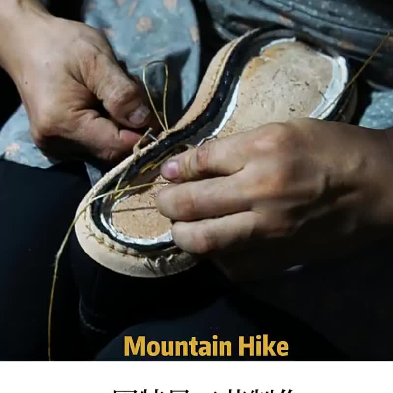 Mountain hike 固特異低幫防水徒步戶外鞋真皮登山鞋 - 男休閒鞋 - 其他材質 咖啡色