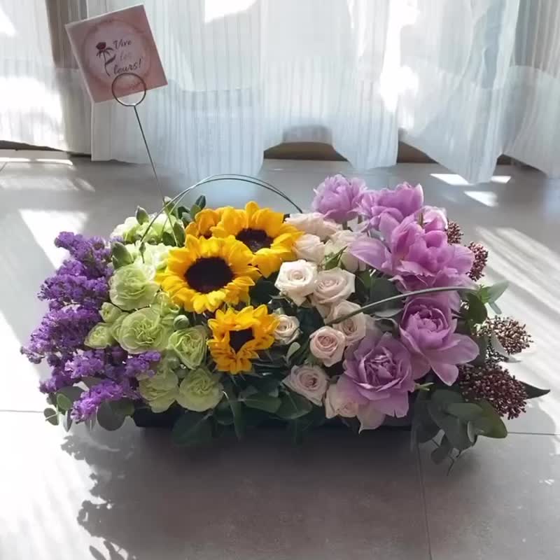 【Flower Gift for Visit】Sunflower Tulip Flower Table Flower The Flower Bed - Plants - Plants & Flowers Multicolor