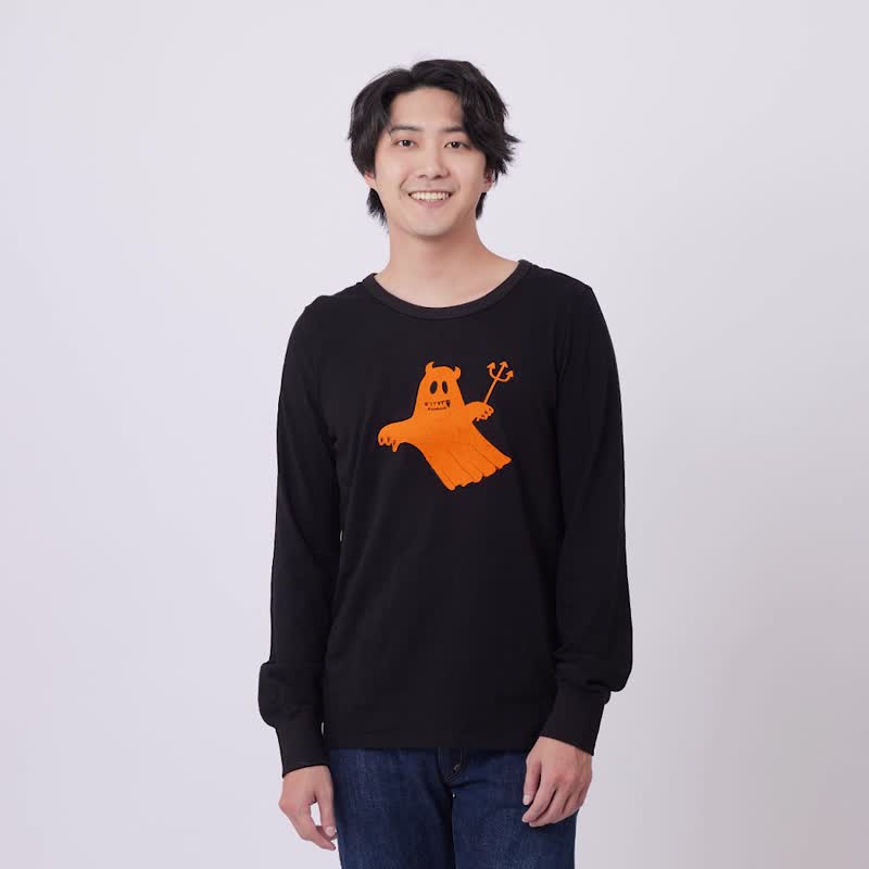 萬聖惡魔水洗純棉男黑T/ 黑色 - 男 T 恤 - 棉．麻 黑色