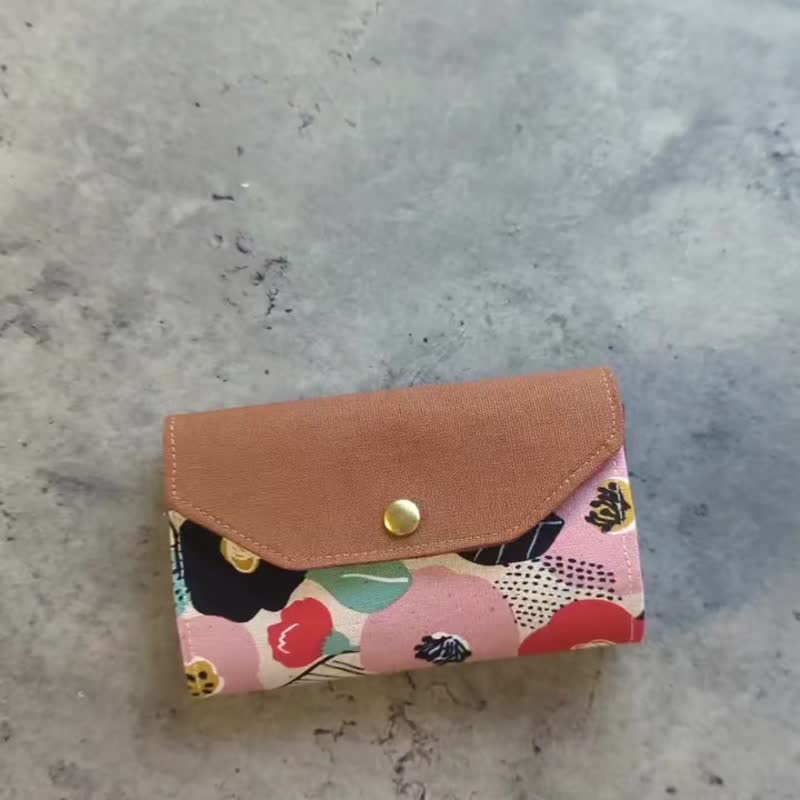 Purse - Poppy/coin case/card pouch - Wallets - Cotton & Hemp Multicolor