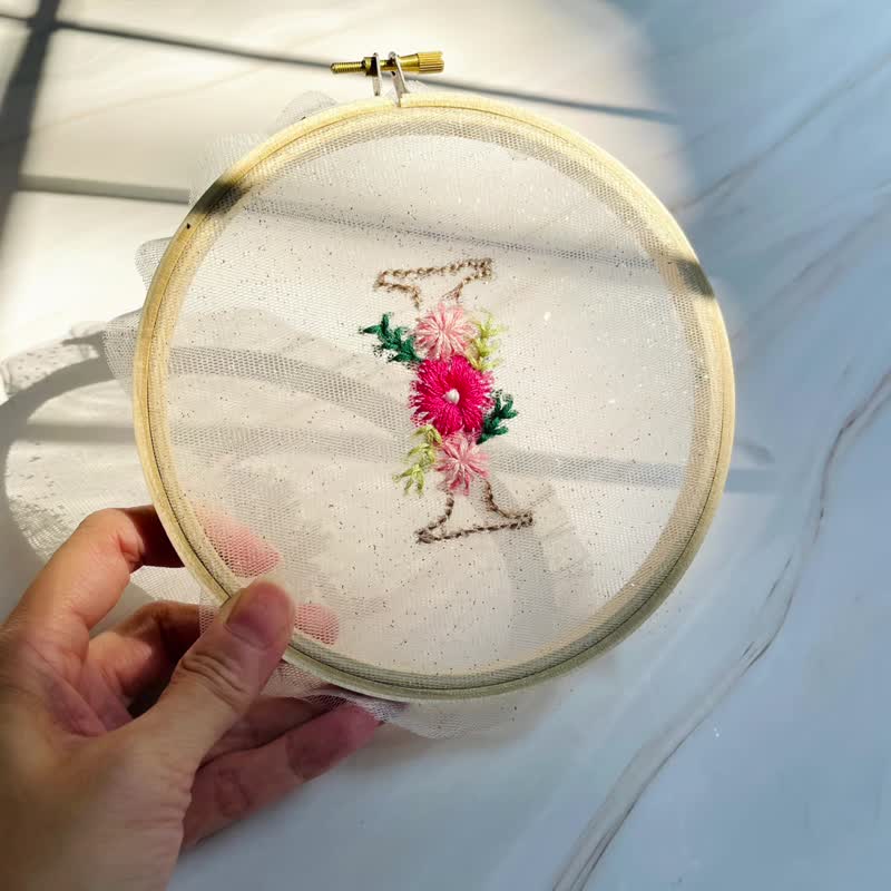 【DIY】俄羅斯刺繡材料包.透明字母刺繡 +教學影片.婚禮小物 - 編織/羊毛氈/布藝 - 棉．麻 多色