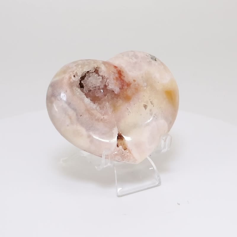 莫蘭迪瑪瑙愛心 680162 - 擺飾/家飾品 - 水晶 粉紅色