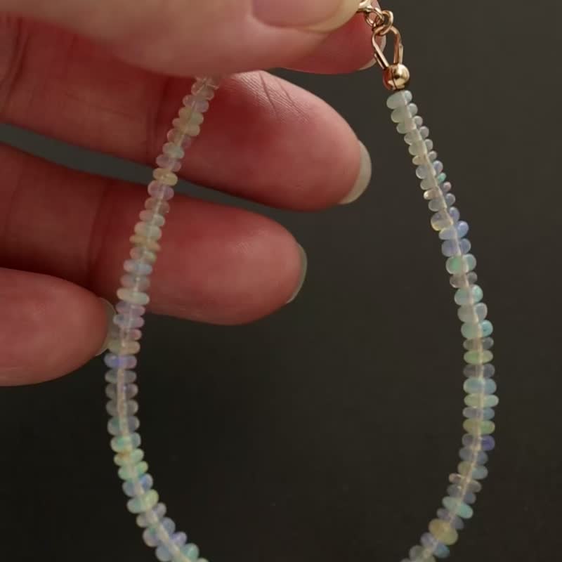 オパール ブレスレット 14kgf シンプル 上品 透明感 - 手鍊/手環 - 石頭 白色