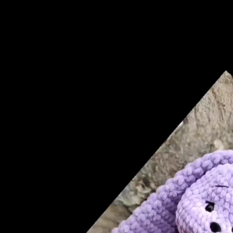 バニーかぎ針編みあみぐるみぬいぐるみギフトおもちゃ女の子のための赤ちゃん - 知育玩具・ぬいぐるみ - プラスチック パープル