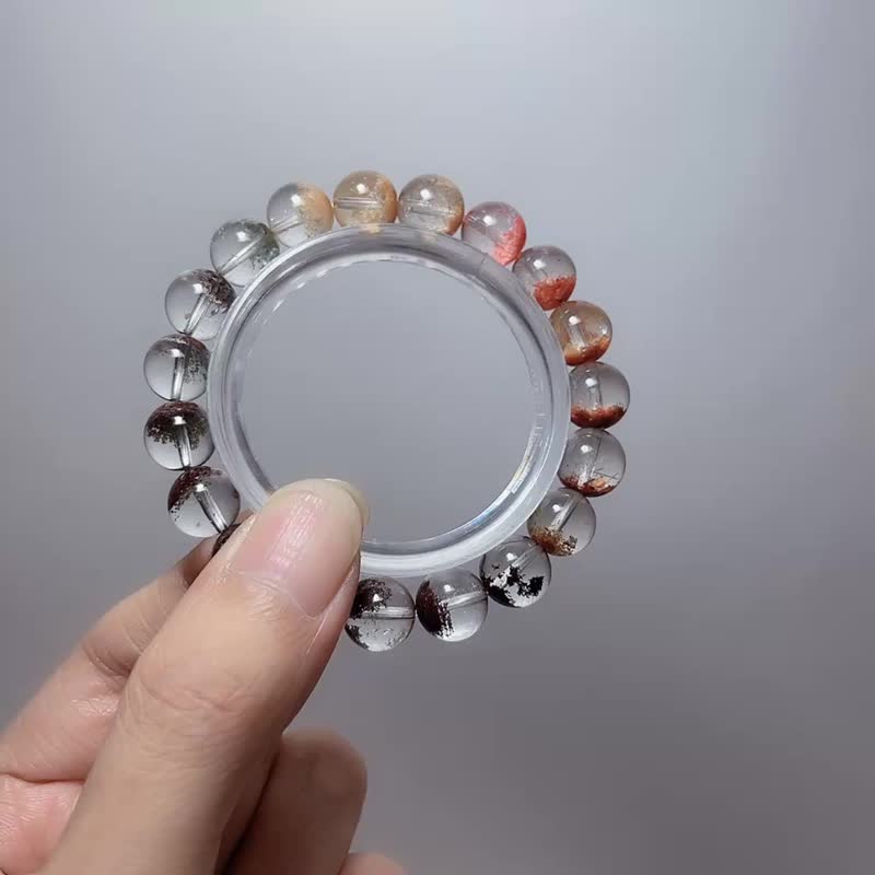 天然礦石 四季幽靈聚寶盆10 mm 手鍊 1 - 手鍊/手環 - 寶石 多色