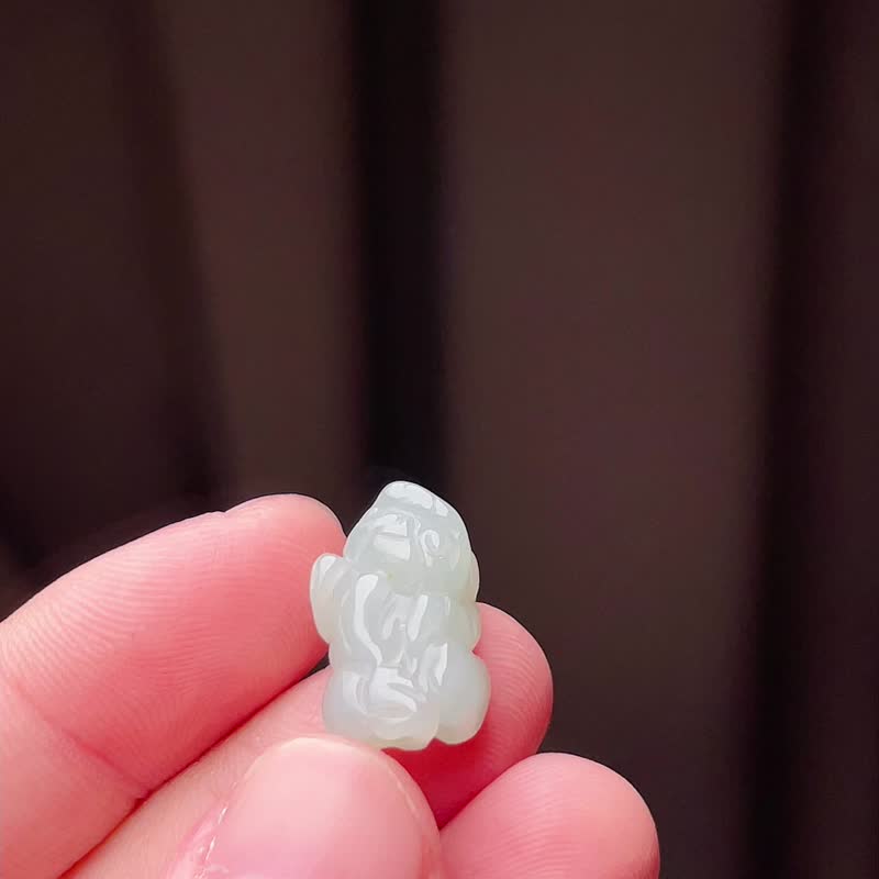 冰糯種翡翠貔貅 | 天然緬甸玉翡翠A貨 - 其他 - 玉石 白色
