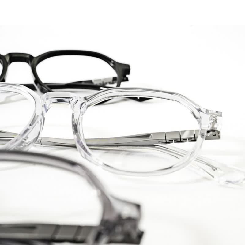 7010 イタリアン プレート シリーズ - 王冠型グラス - 眼鏡・フレーム - サステナブル素材 透明