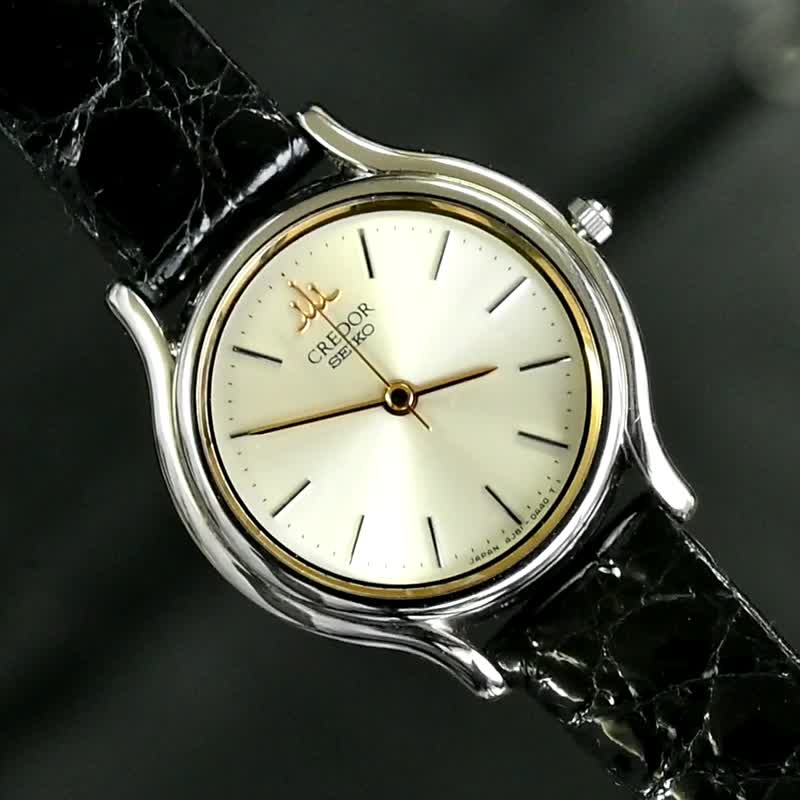 送料無料 美品 SEIKO CREDOR 24mm シルバー 文字盤 女性用 QUARTZ Ref.4J81-0A40  手錶 古董錶 復古手錶 日本直送 - 女錶 - 不鏽鋼 銀色