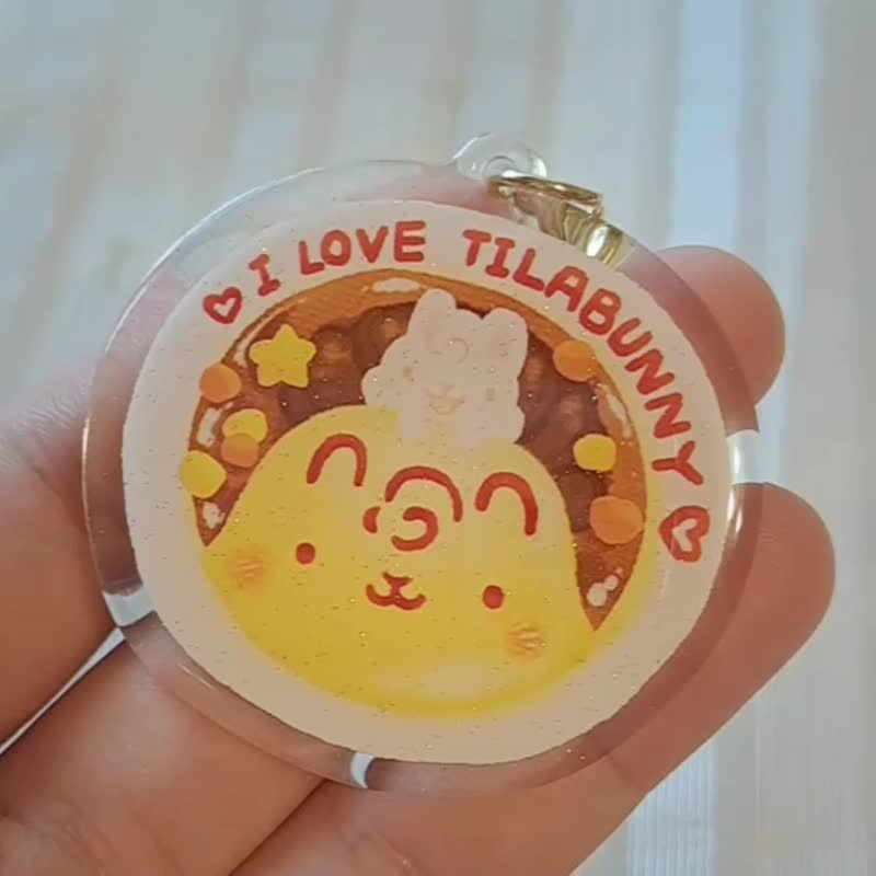 Acrylic Charm │ Key Ring Ornament Showa Retro Cafe Restaurant Food - Charms - Other Materials Multicolor