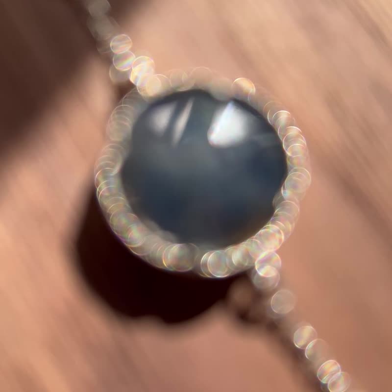 藍色玫瑰切藍寶石手鍊 凝結自然韻律 展現永恆光彩 - 手鍊/手鐲 - 銀 藍色