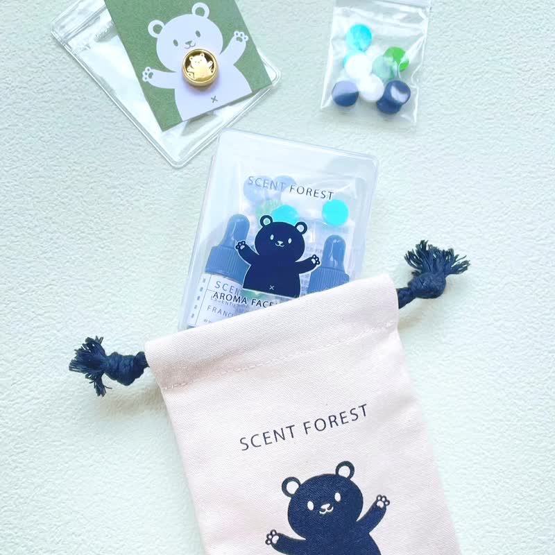 Textured Metal Fragrance Mask Buckle - Big Bear and Little Bear Dinosaur, three types in total [Ready Stock] - น้ำหอม - สแตนเลส สีทอง