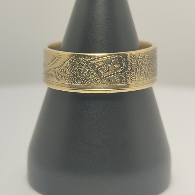 Israel Ring, Men Israel Ring, Coin Ring Israel, Israel Coin Ring,Man Israel Ring - 戒指 - 其他金屬 