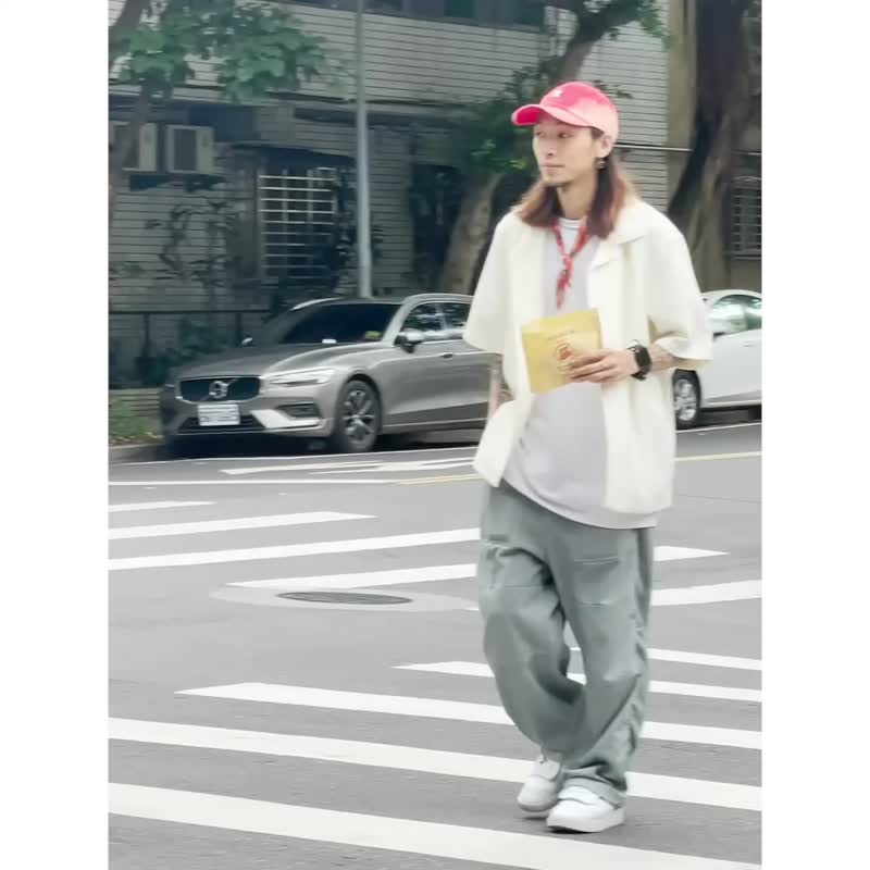 洗水漸變彎簷帽 - 帽子 - 棉．麻 黑色