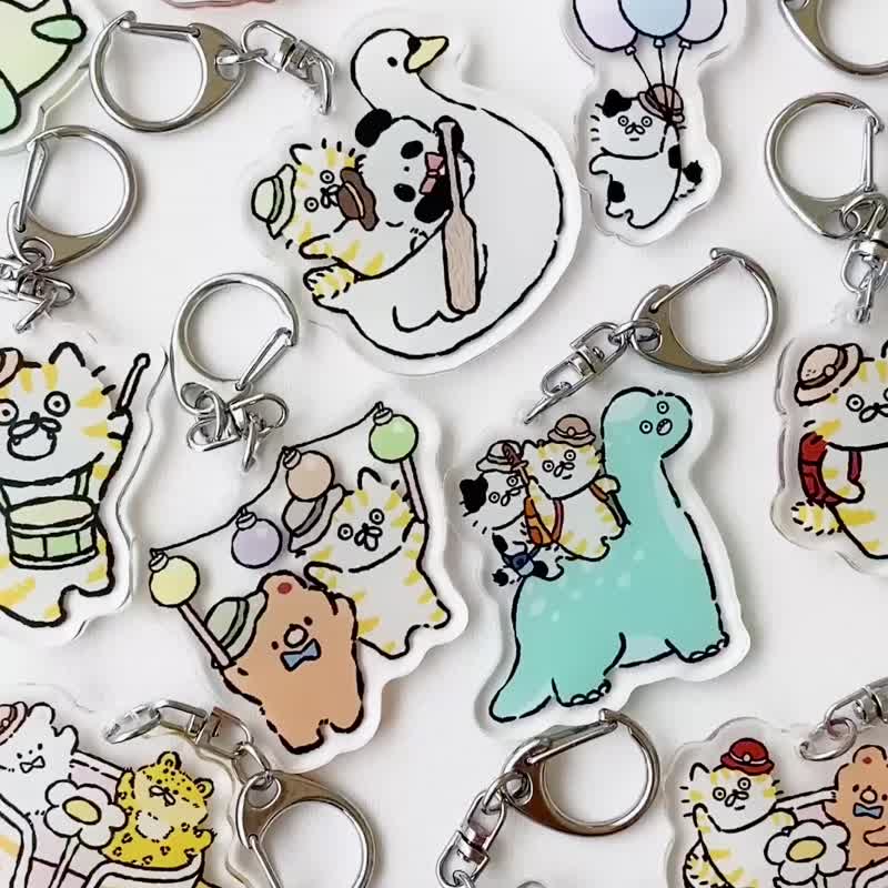 3 little cat fairy tale adventure journey Acrylic charm \ key ring \ a total of 20 models - พวงกุญแจ - อะคริลิค หลากหลายสี
