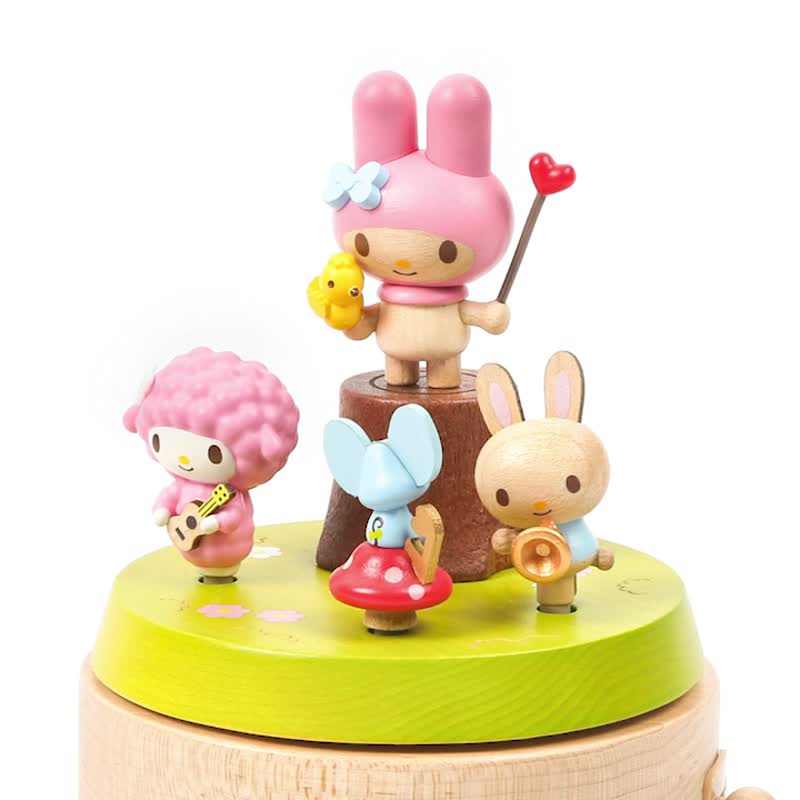 【美樂蒂演奏】多旋轉音樂盒 三麗鷗 | Wooderful life - 擺飾/家飾品 - 木頭 多色