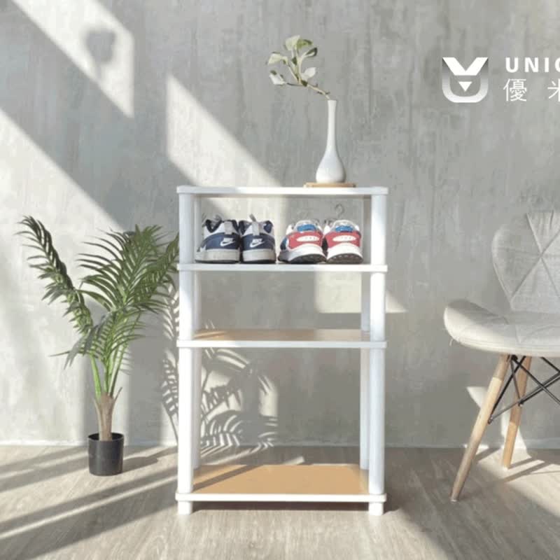 Made in Taiwan/Umi/Multi-functional simple multi-layer wooden shoe rack shoe rack shoe cabinet - Other Furniture - Other Materials White