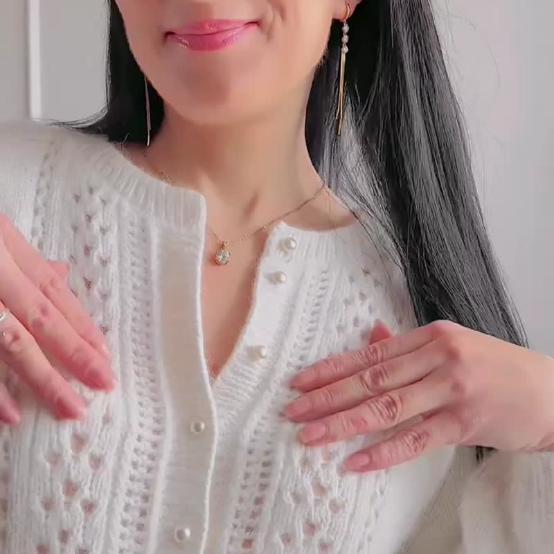 White cardigan Wool cardigan for women Handmade sweater - 女毛衣/針織衫 - 羊毛 