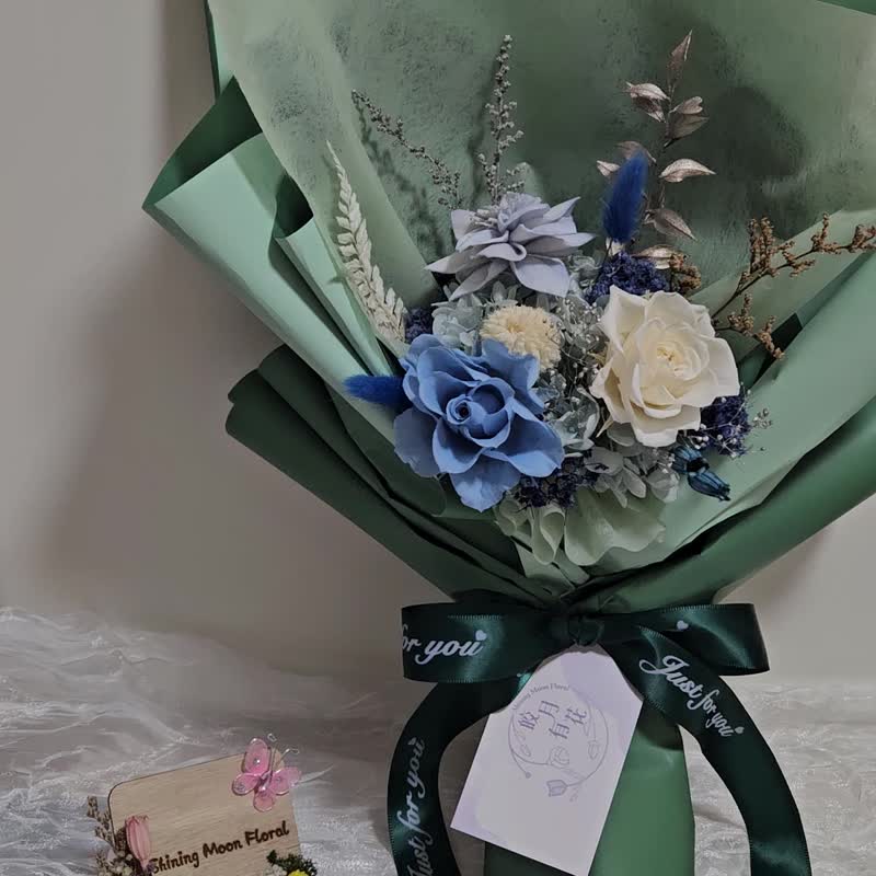 皎月有花 永生花花束 靜海之詩 -客製款 - 乾燥花/永生花 - 植物．花 
