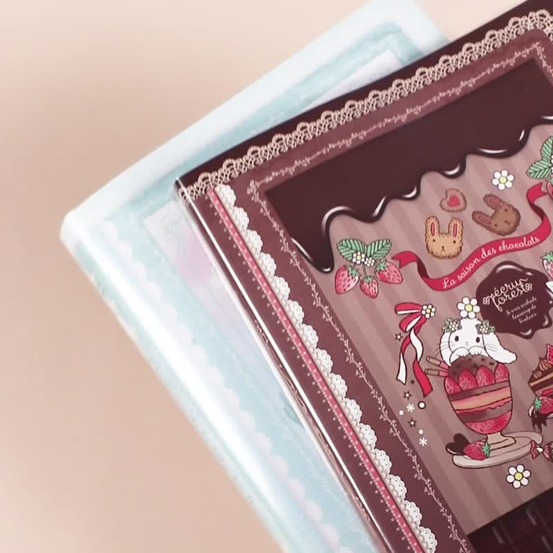 スタンプの作品集に【ポストカードホルダー】イチゴの季節シリーズ　ショコラバージョン うさぎ柄　チョコレート - 文件夾/資料夾 - 塑膠 咖啡色
