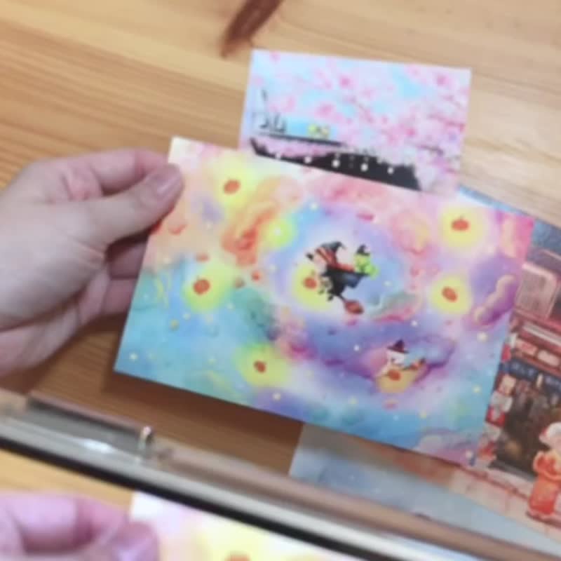 Witch for the stars l Postcard - 卡片/明信片 - 紙 咖啡色