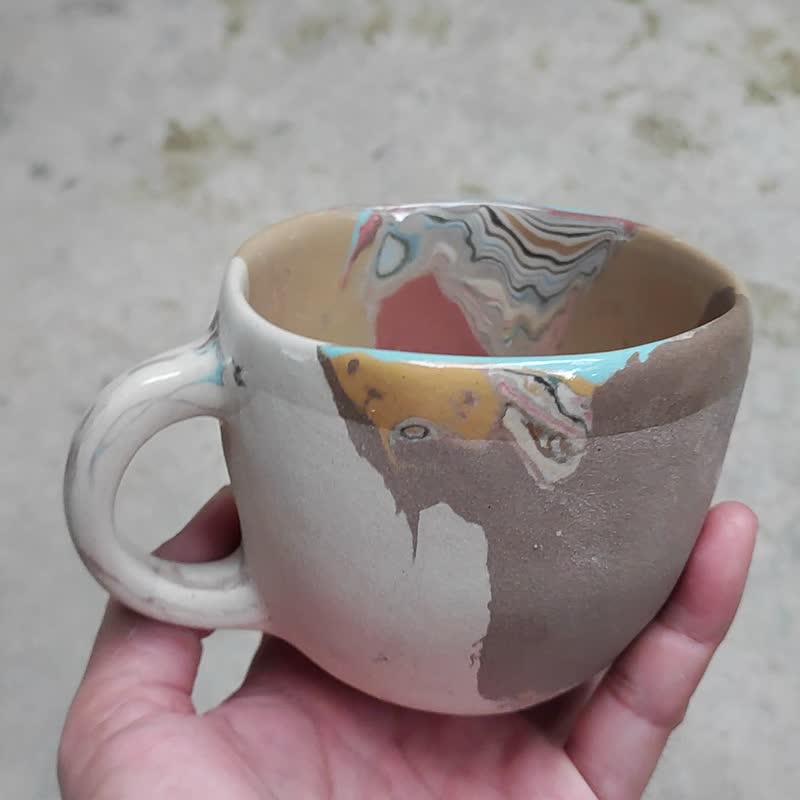 Coffee cup ceramic - Mugs - Pottery Multicolor